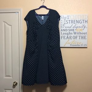 Black and white polkadot dress
